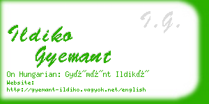 ildiko gyemant business card